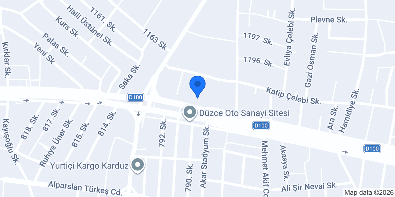 Huba Bahçe Mobilyaları konumu