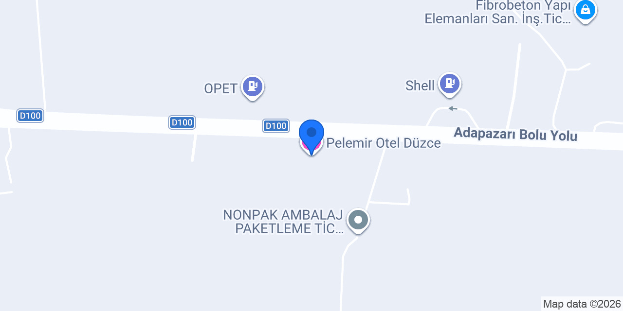 Pelemir Otel Düzce konumu