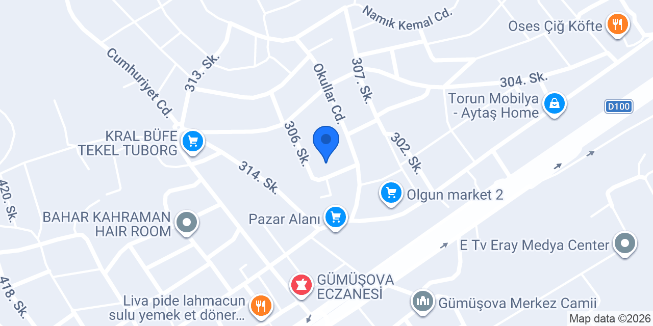 Gümüşova İlkokulu konumu