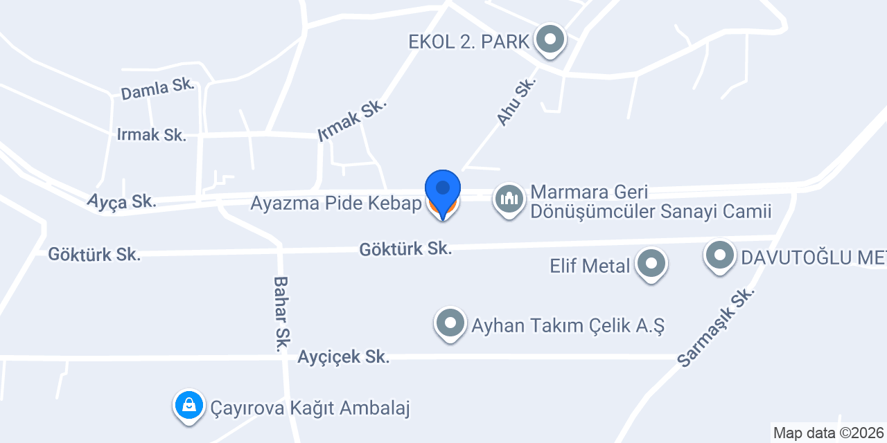Ayazma Pide Kebap konumu