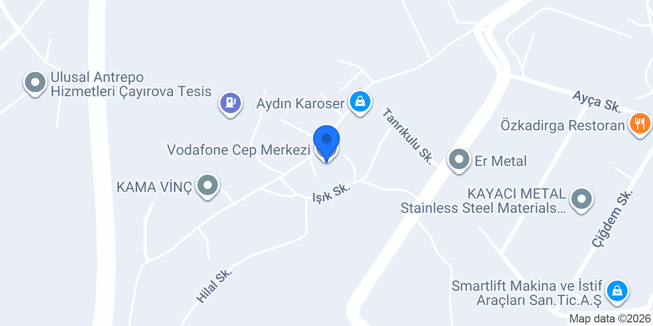 Vodafone Cep Merkezi konumu
