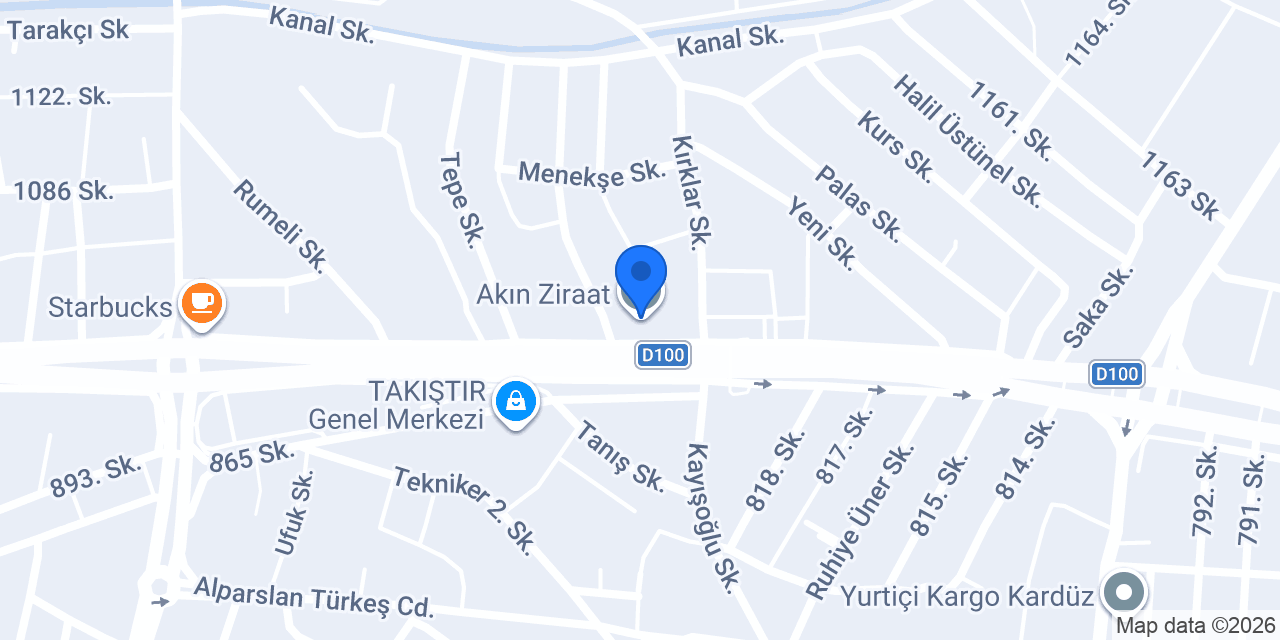 Akın Ziraat konumu