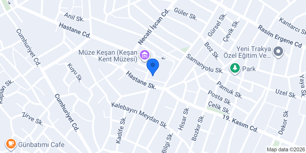 Keşan Devlet Diş Hastanesi konumu