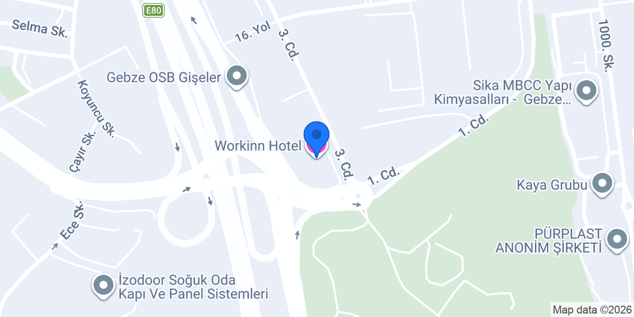 Workinn Hotel konumu