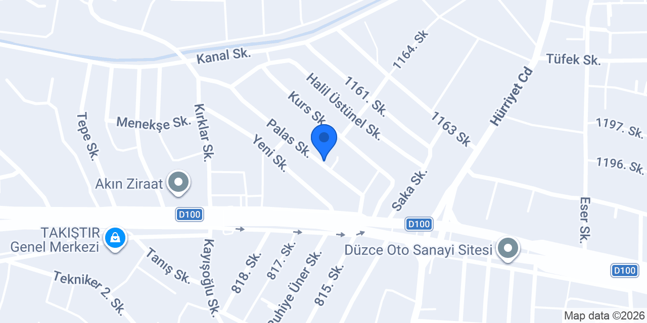 Eser Mobilya Düzce konumu