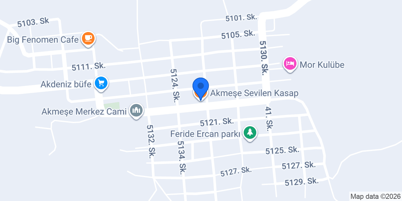 Akmeşe Sevilen Kasap konumu