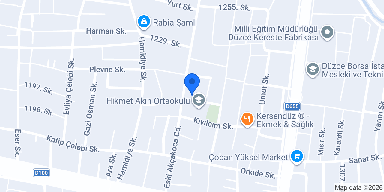 DÜZCE HT OTO KURTARMA konumu