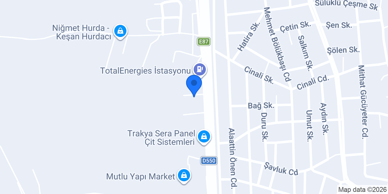 Trakya Solar Keşan Bayi konumu