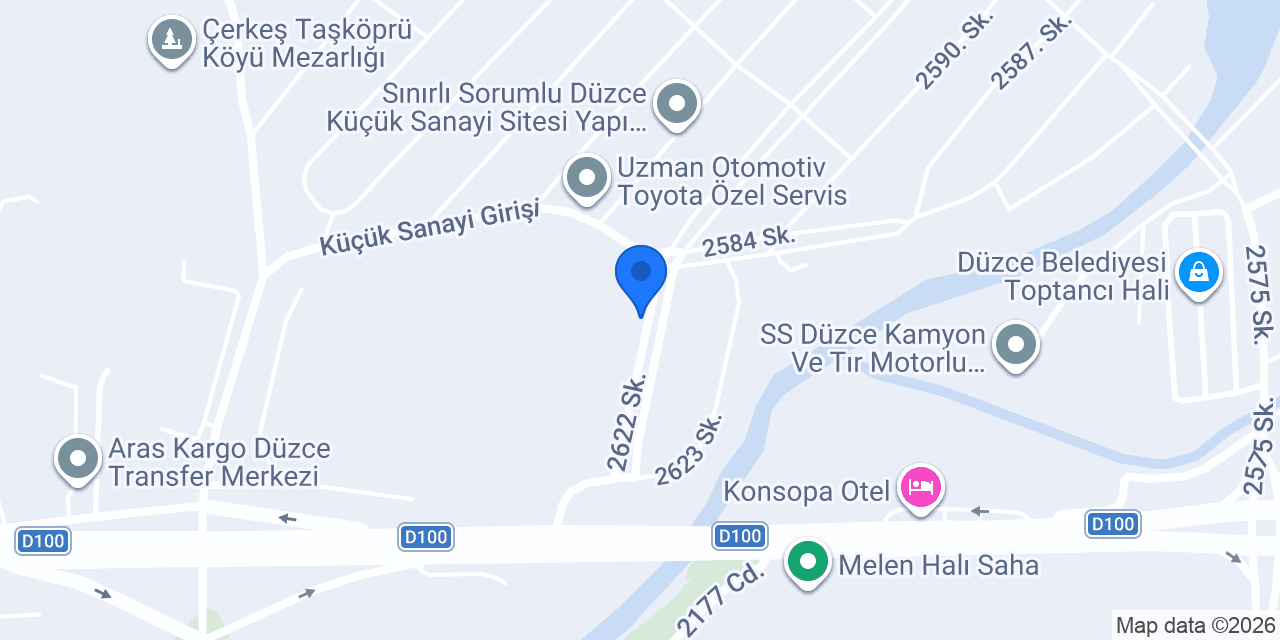 Ars Otomotiv Düzce konumu