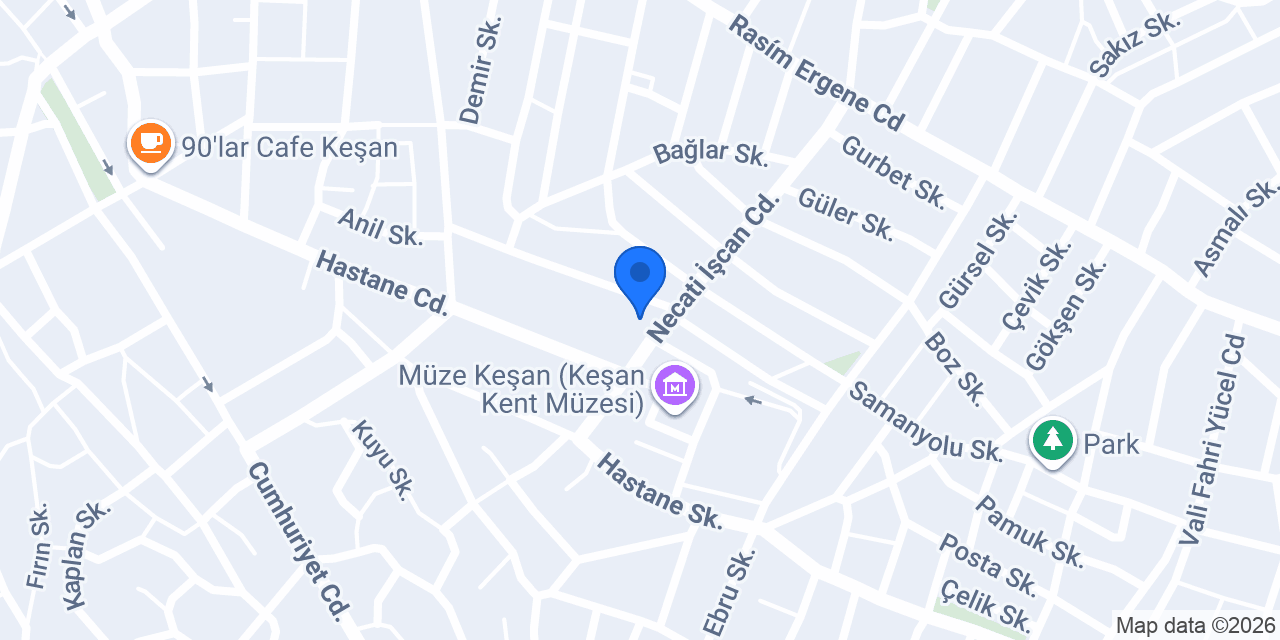 Toker Eczanesi konumu