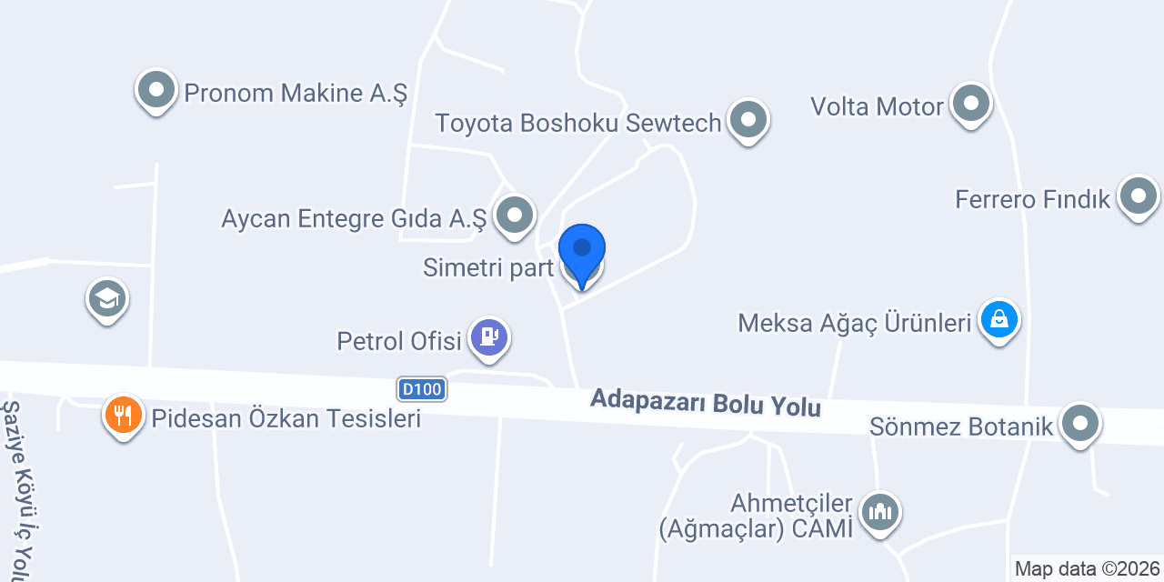 Simetri part konumu