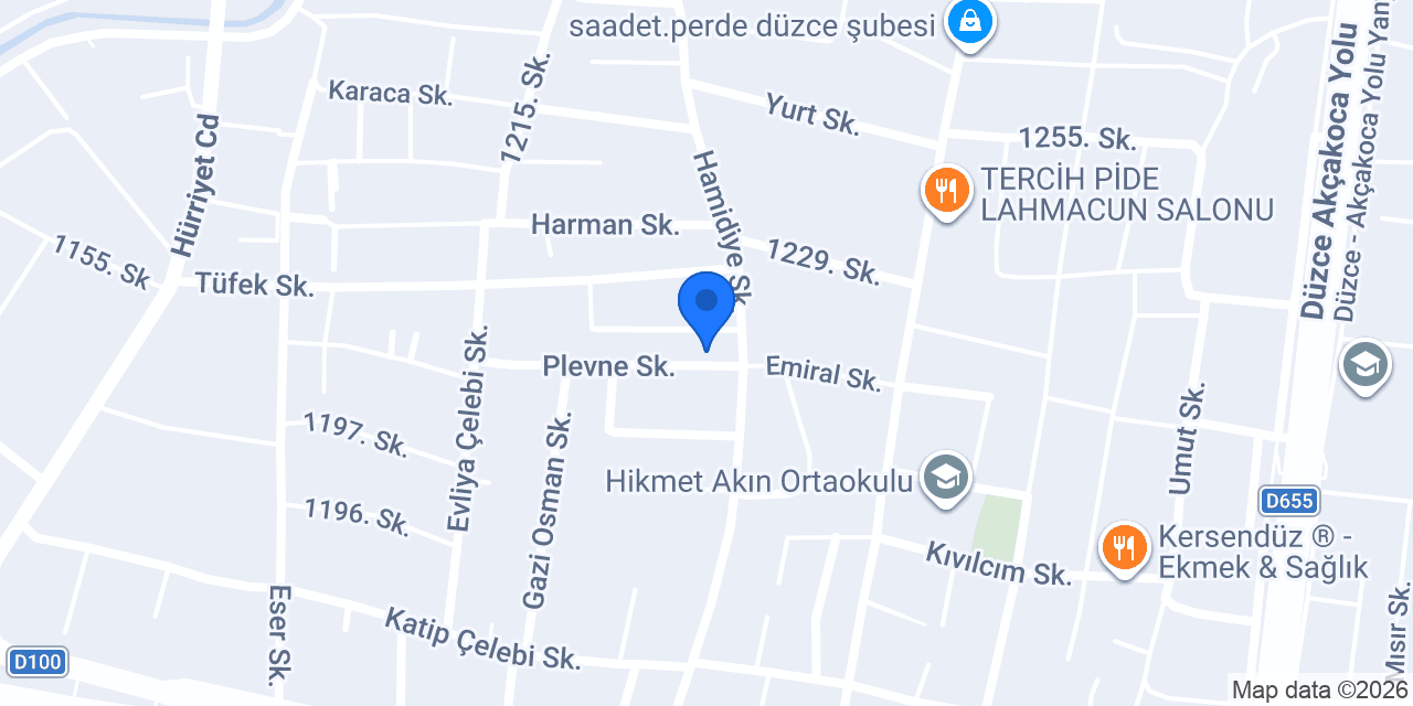 Düzce Arı İnşaat konumu