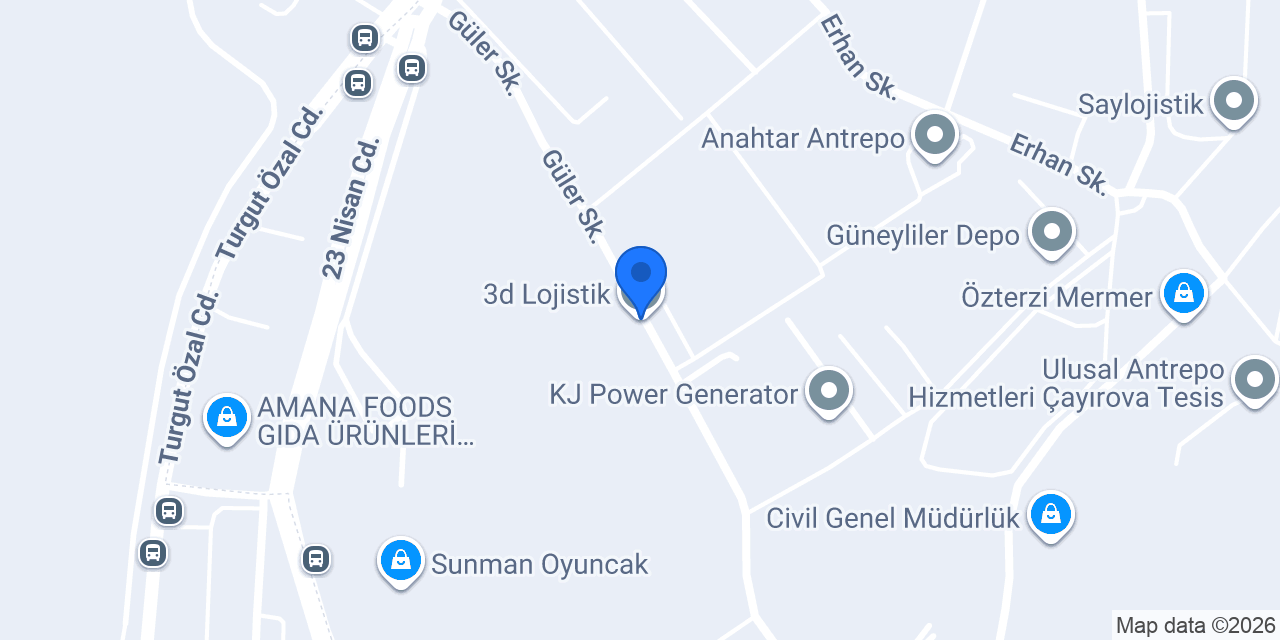3d Lojistik konumu