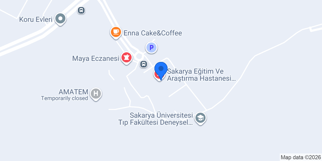 Sakarya Üniversitesi Tıp Fakültesi konumu