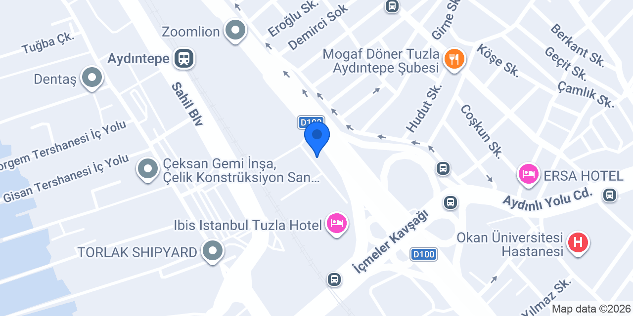 Tek Prefabrik konumu