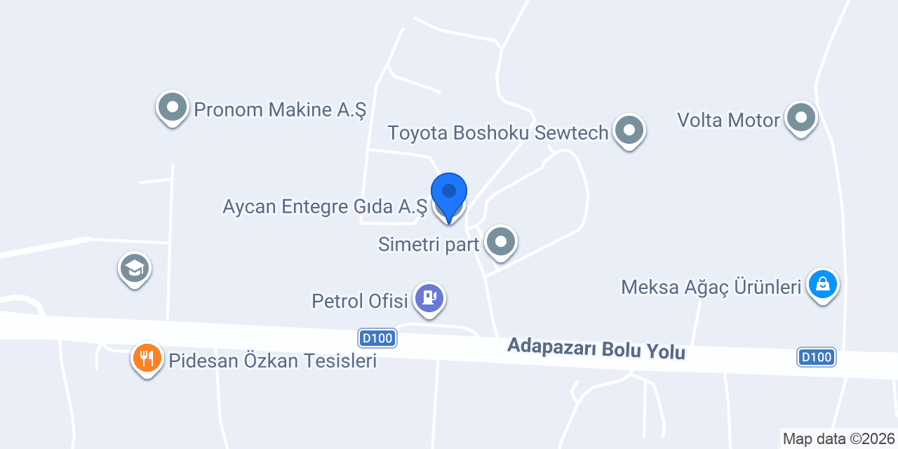 Aycan Entegre Gıda A.Ş. konumu