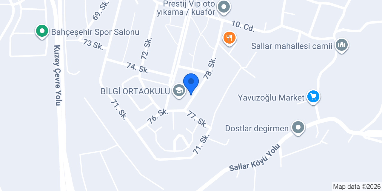 BİLGİ ORTAOKULU konumu