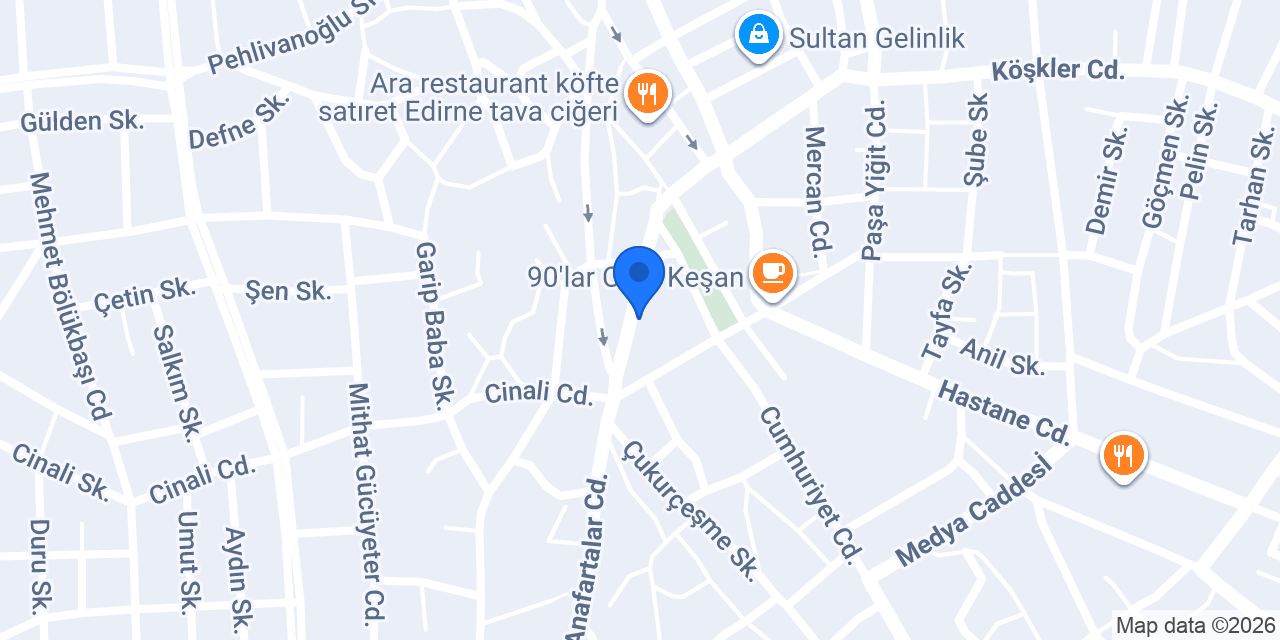 Yapı Kredi - Keşan Şubesi konumu