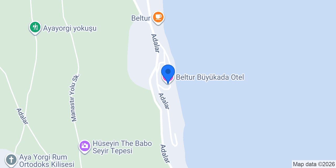 Beltur Büyükada Otel konumu