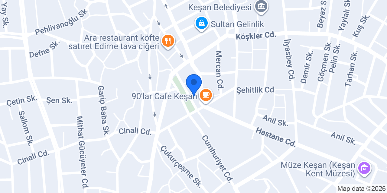 Terzioğlu Büfe Keşan konumu