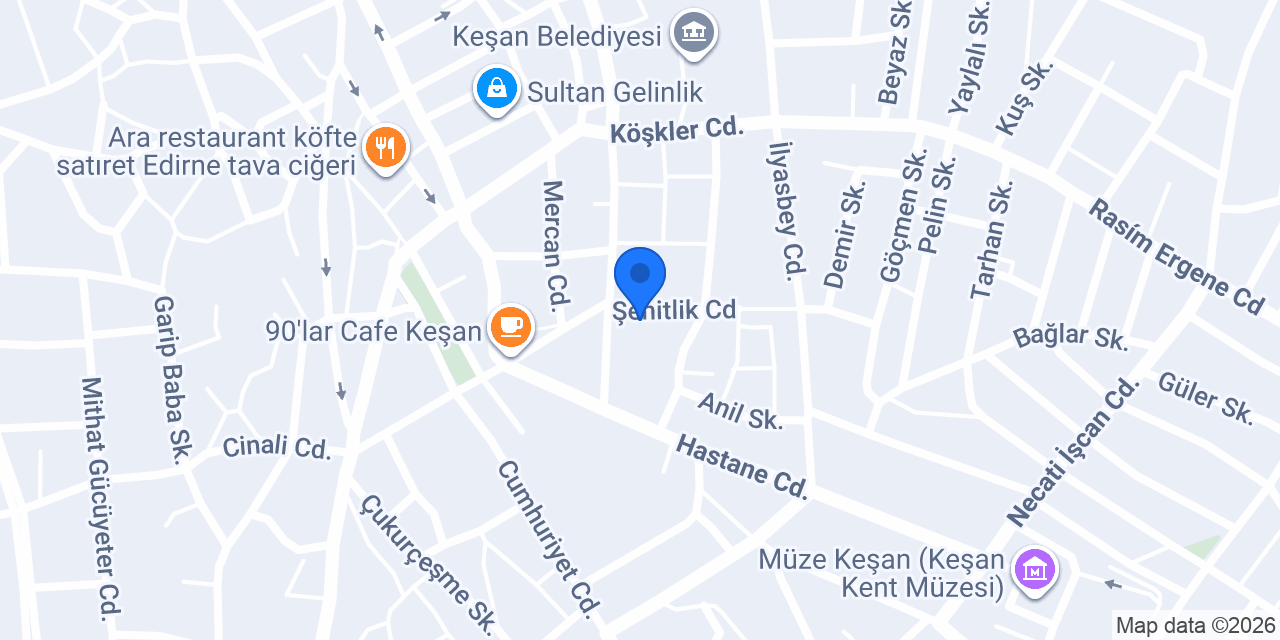 Seray Çiçekçilik Keşan konumu