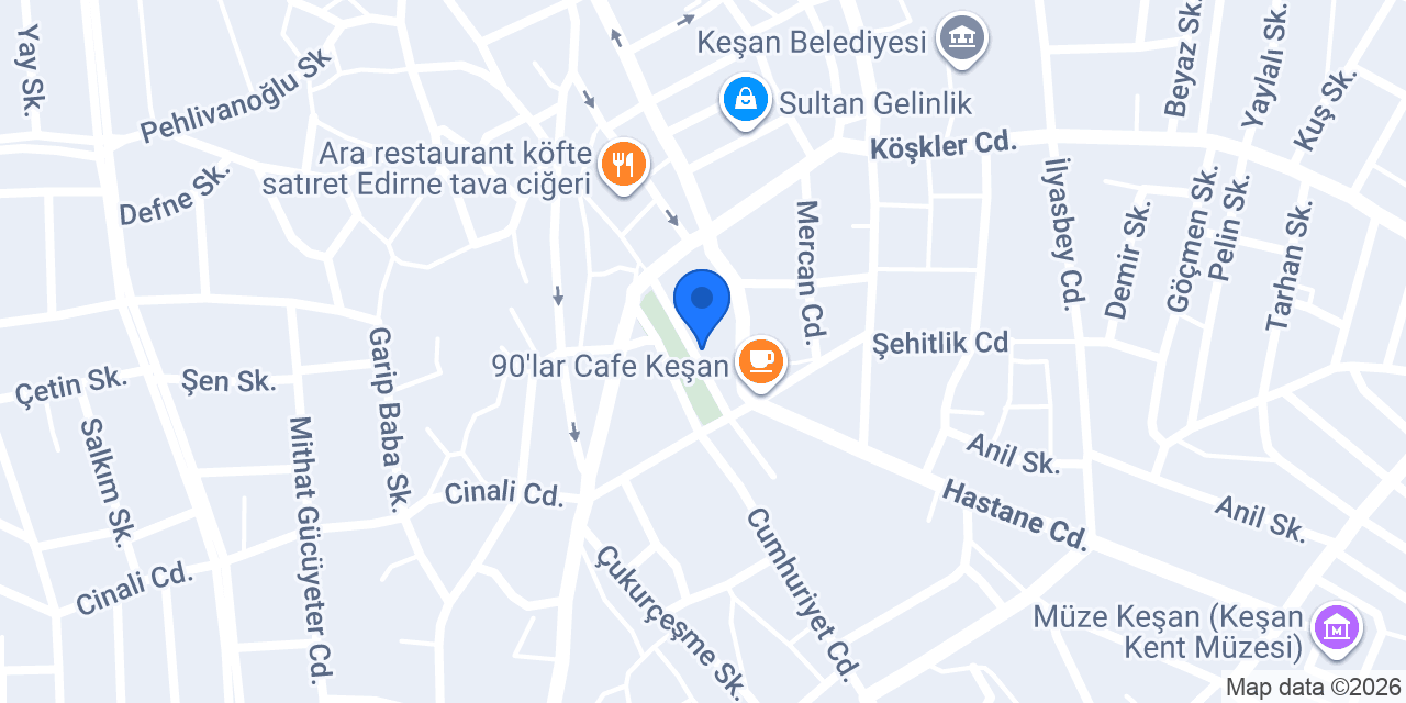 Meşhur Keşan kule kavurmacısı konumu