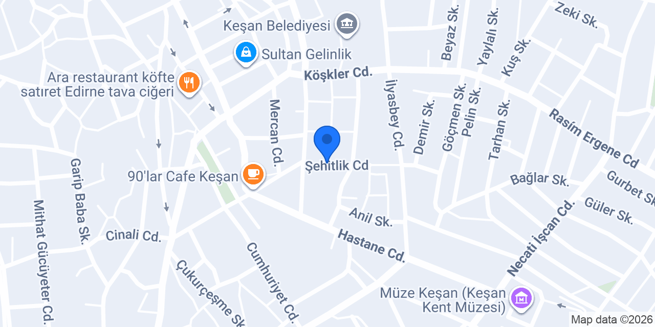 Trakya Av Galerisi konumu