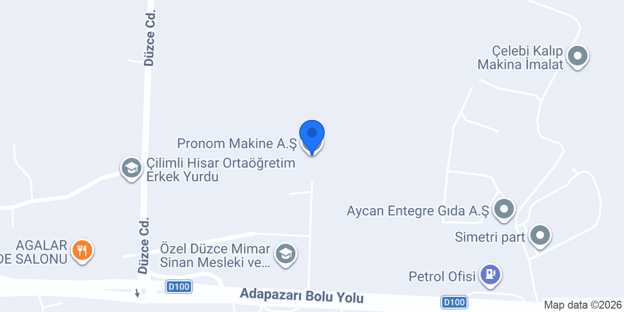 Pronom Makine A.Ş. konumu