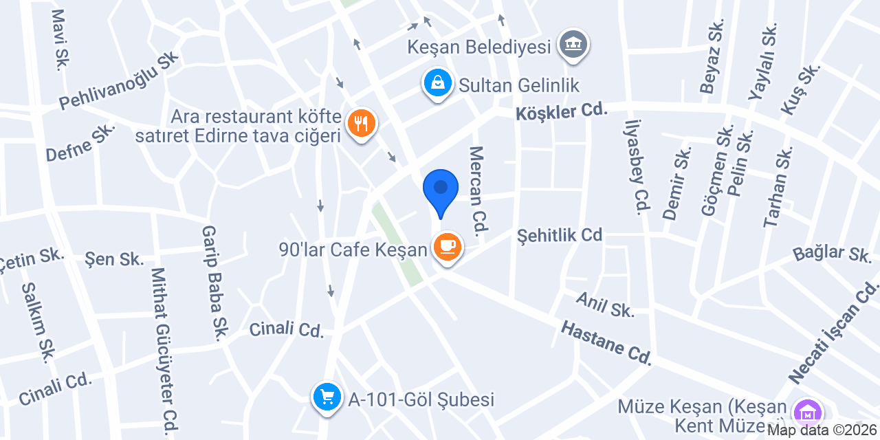 Keşan Çilingir konumu