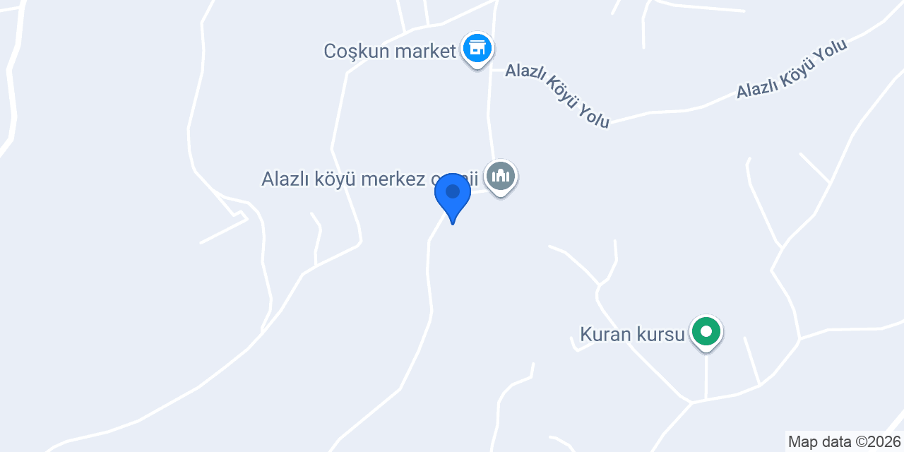Alazlı İkokul-Ortaokul konumu