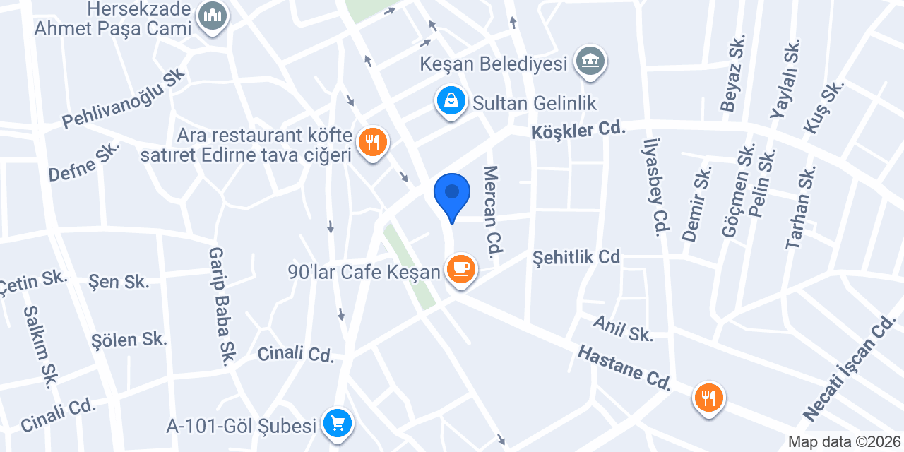 Yeni Emlak Keşan konumu