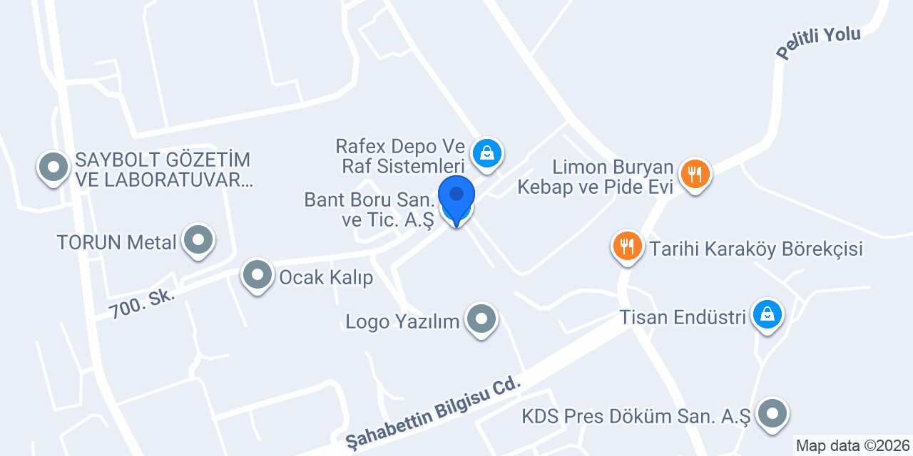 Bant Boru San. ve Tic. A.Ş. konumu