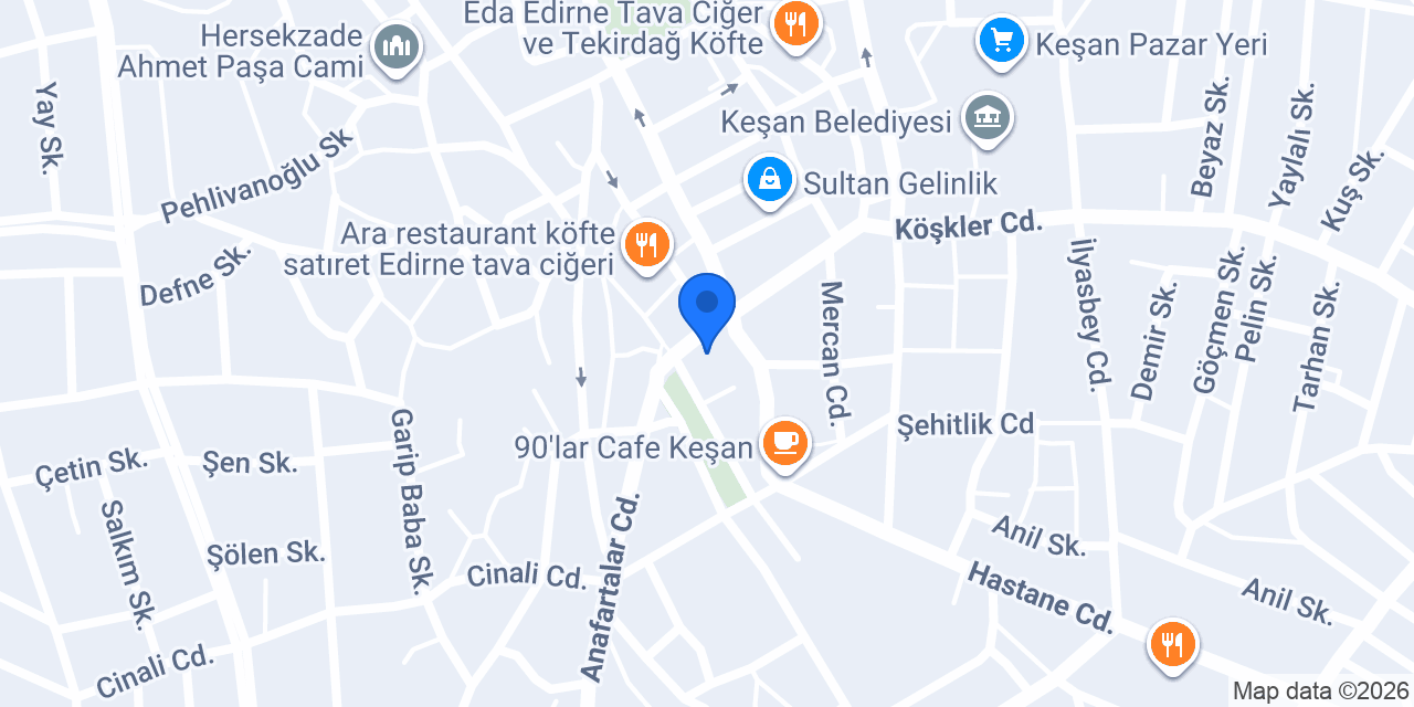 Halkbank Keşan Şubesi konumu