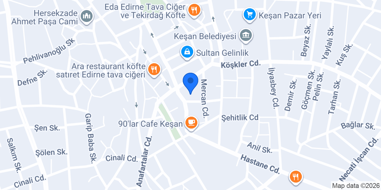 Evdiz Keşan Şube konumu