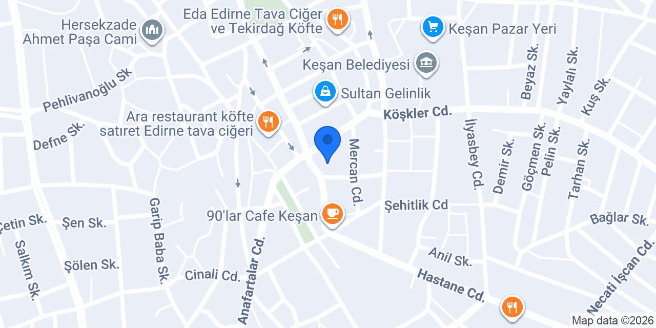 Keşan Tıp konumu