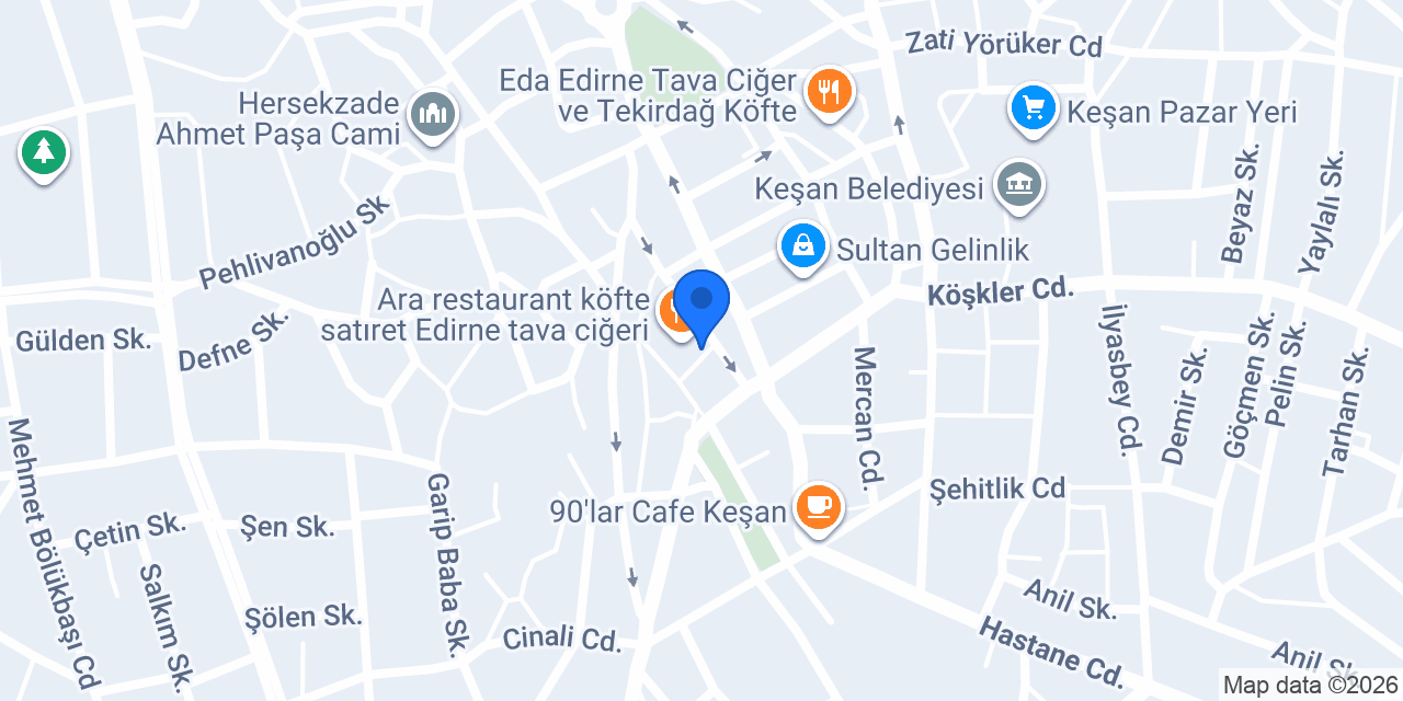 Hamsi Finger Keşan konumu