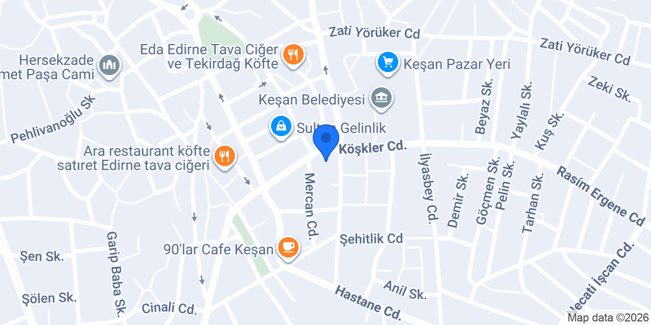 Prestige Hotel Keşan konumu