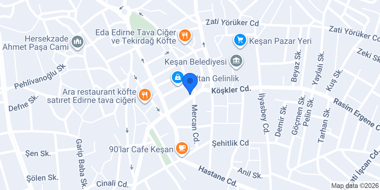DenizBank Keşan Şubesi konumu