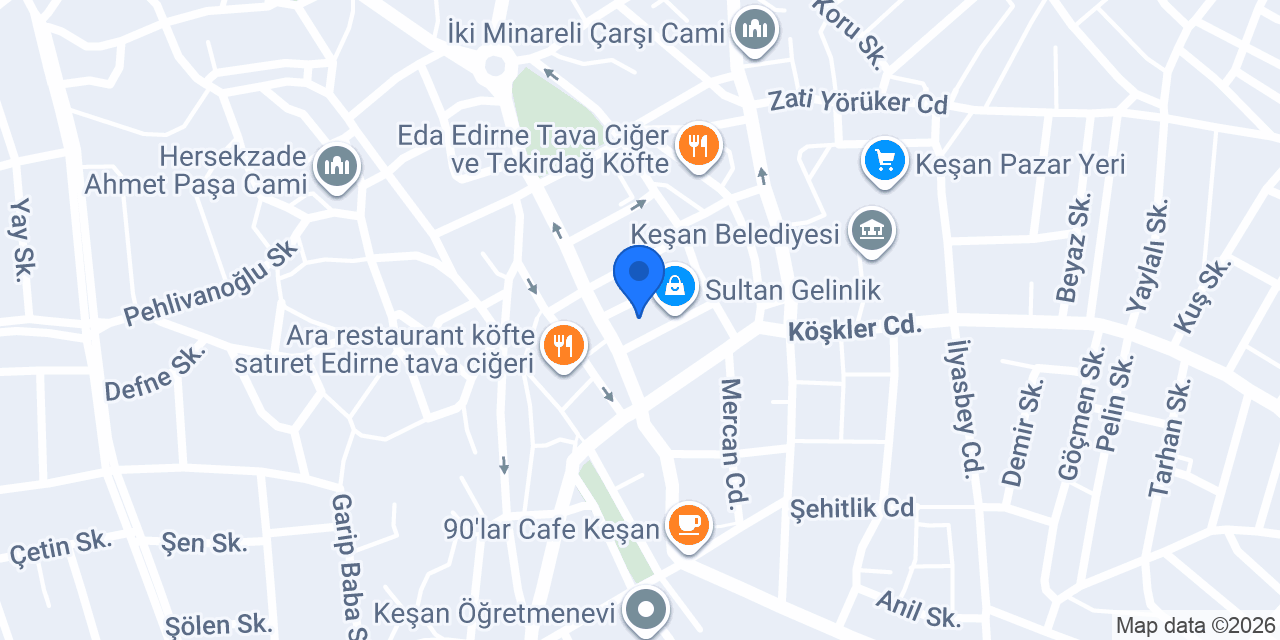 Çetin Otel konumu