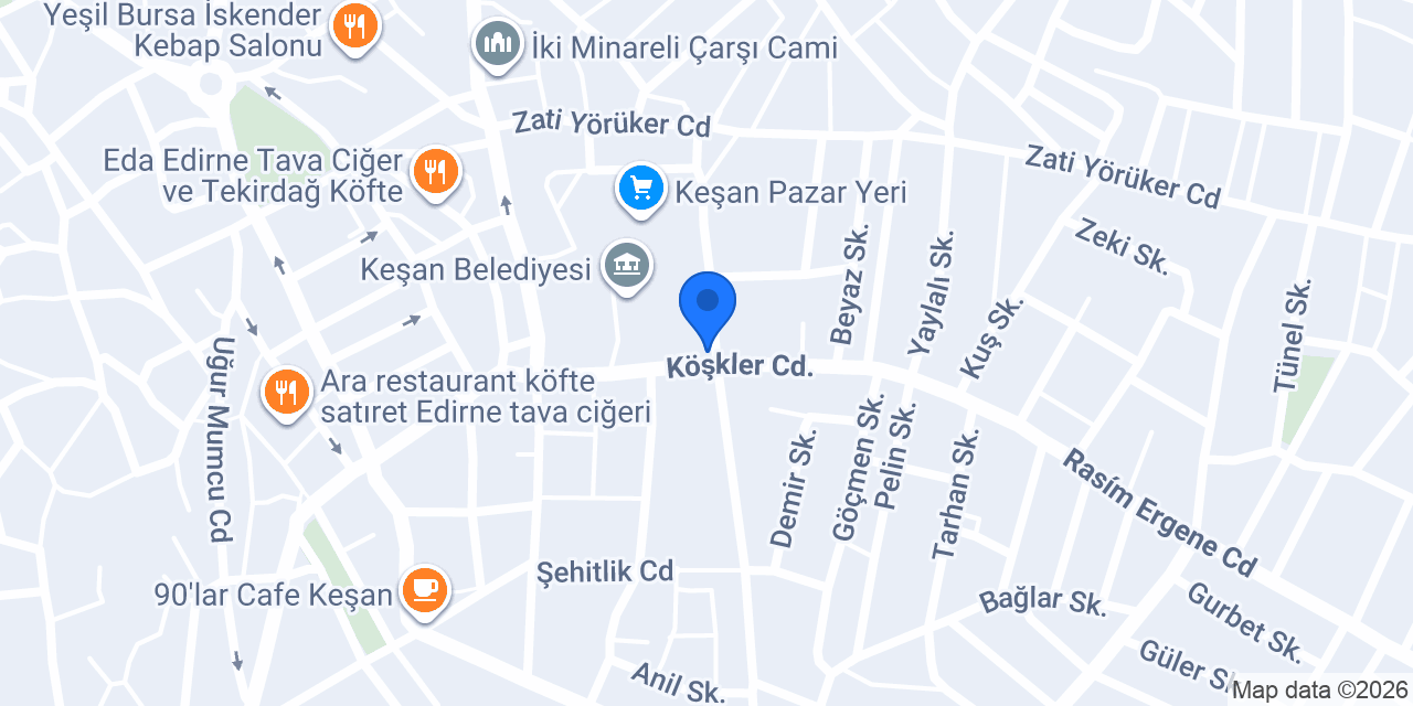 Trakyam Yapı İnşaat Keşan konumu