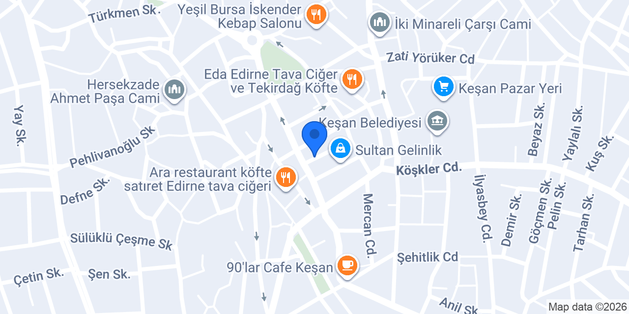 Alkan Palace Hotel konumu