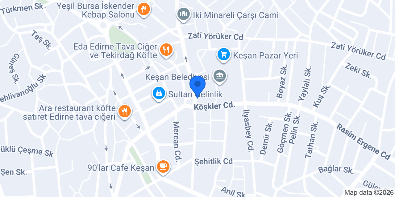 AKINCI MİMARLIK Edirne/ Keşan konumu