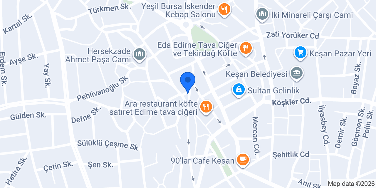 Yiğit Pet Shop Keşan konumu