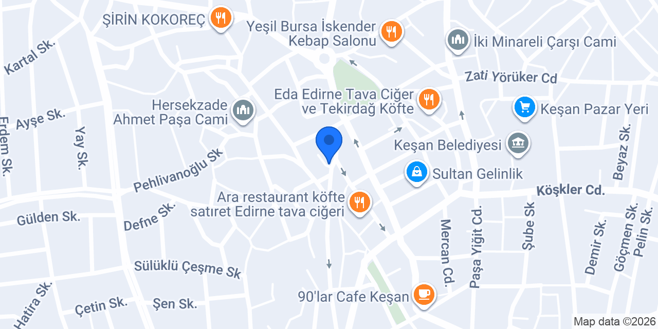Saatçıoğlu Optik konumu