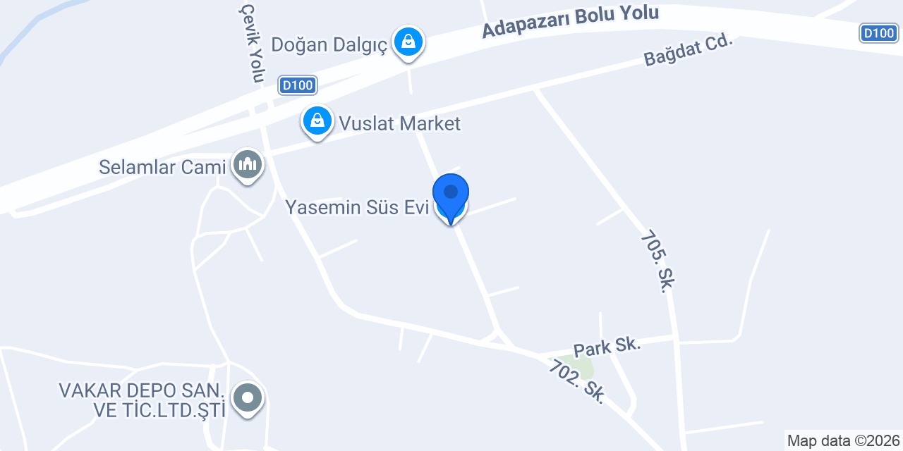 Yasemin Süs Evi konumu