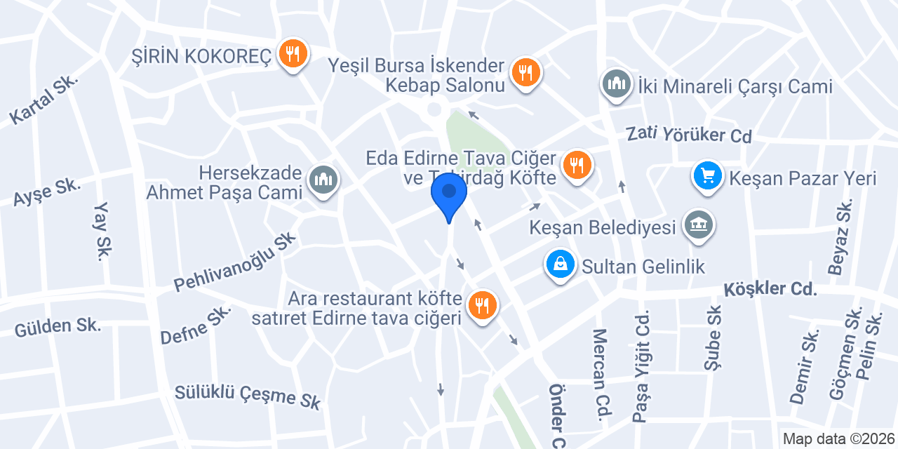 Keşan Zeka Oyunları konumu