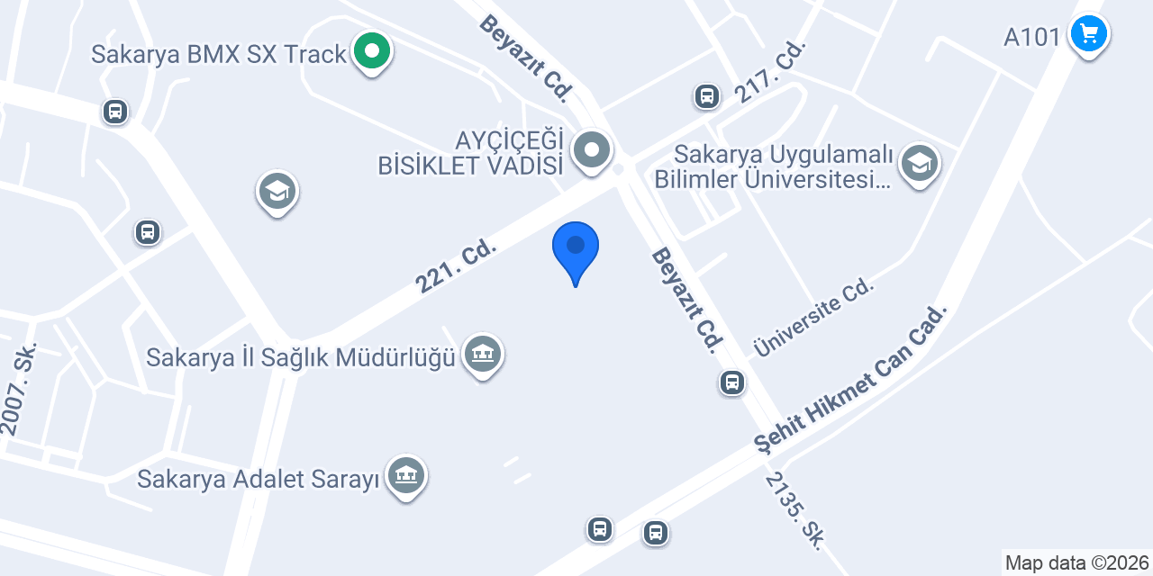 Sakarya İl Milli Eğitim Müdürlüğü konumu