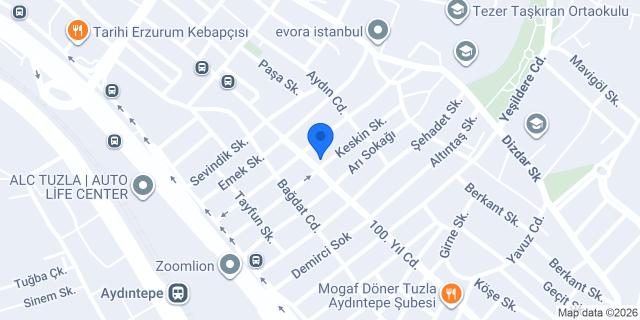 Öz Maraş Dondurma konumu