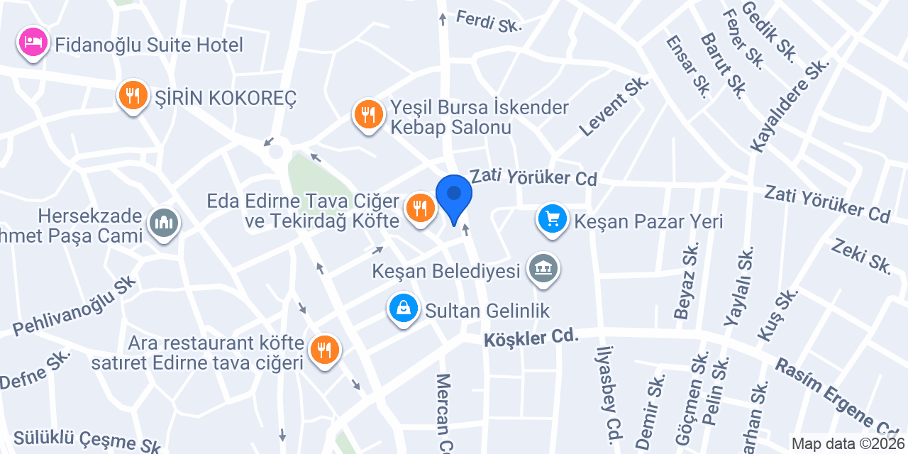 Keşan Satır Et konumu