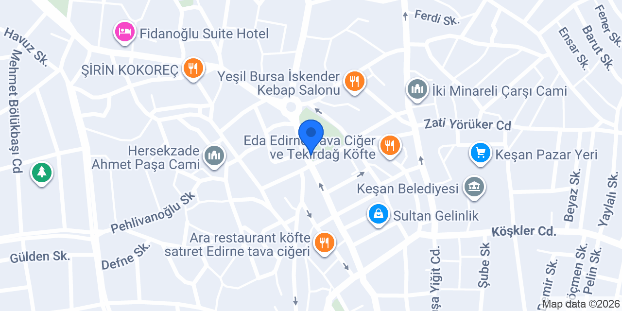 Adana Sofrası Keşan konumu